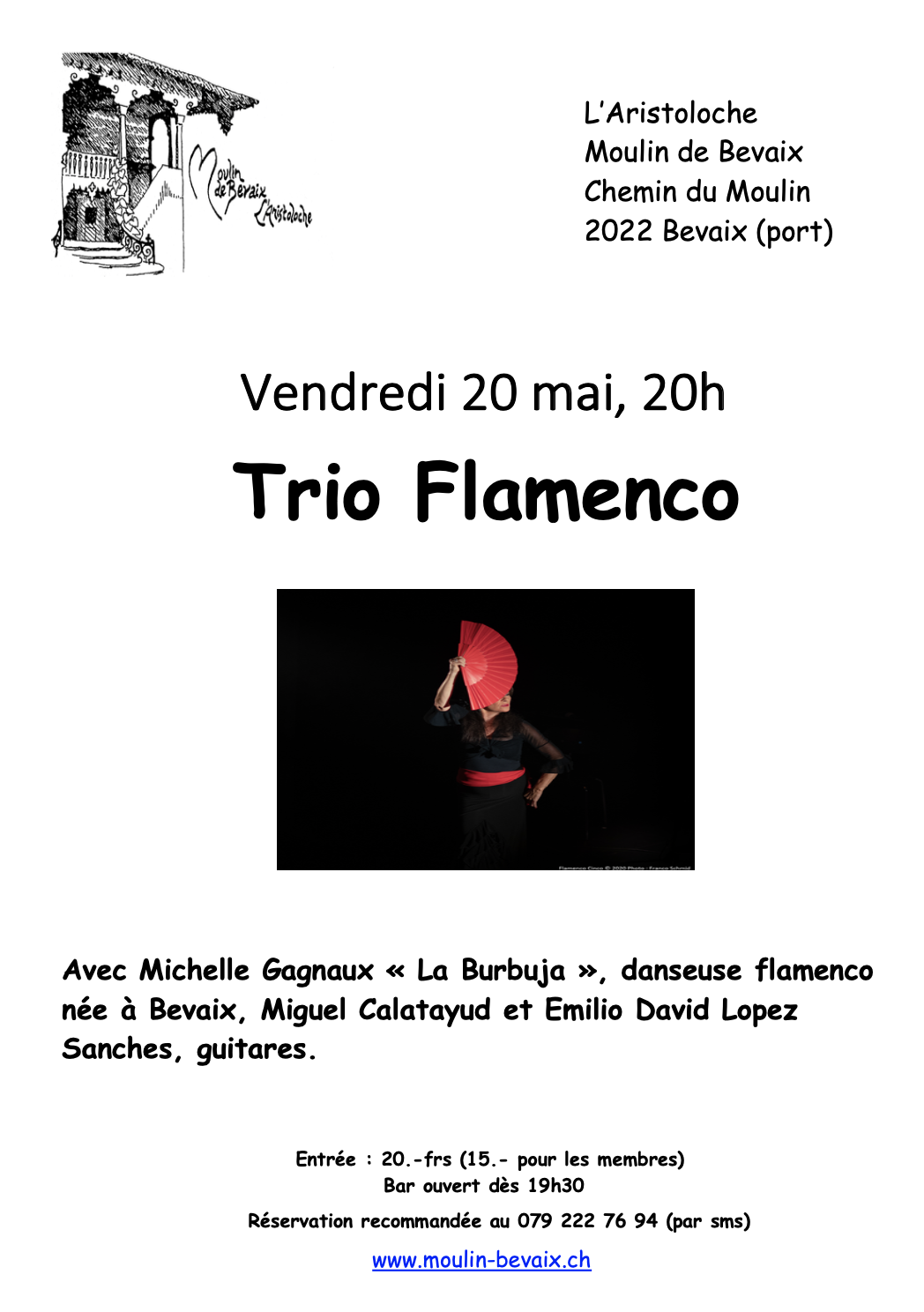 Trio Flamenco au moulin de Bevaix