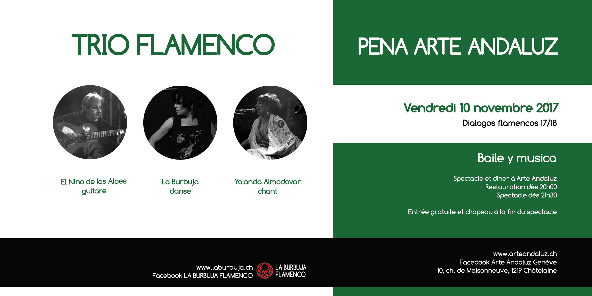 Trio flamenco à Arte Andaluz